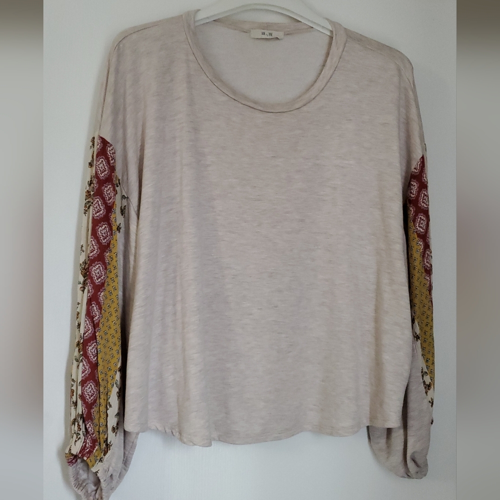 Super Soft Jade By Jane Boho Sweatshirt, Balloon Sleeves, XL, 16-18
